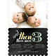 Seafoam And Then There Were 3 Triplets Photo Birth Announcements Image 6 of 6